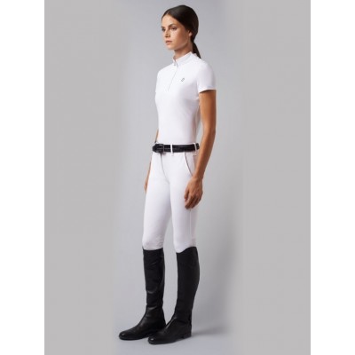 PERFORATED KNIT COLLAR COMPETITION POLO CAVALLERIA TOSCANA