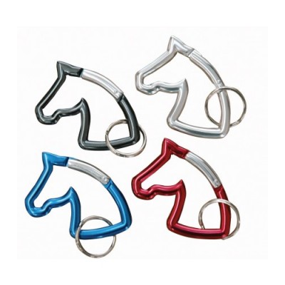 PORTACHIAVE A MOSCHETTO TESTA CAVALLO