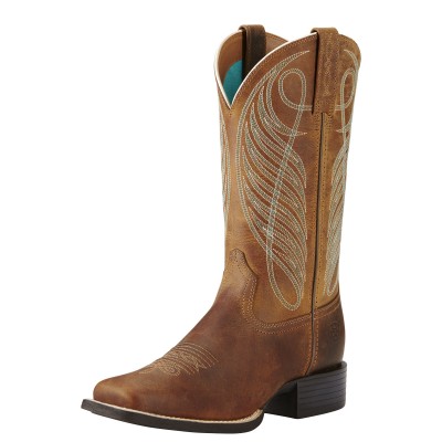 Ariat Women's Round Up Wide Square Toe Western Cowboy Boot