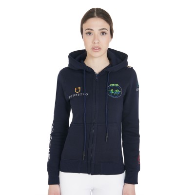 FELPA DONNA CON CAPPUCCIO MULTILOGO EQUESTRO