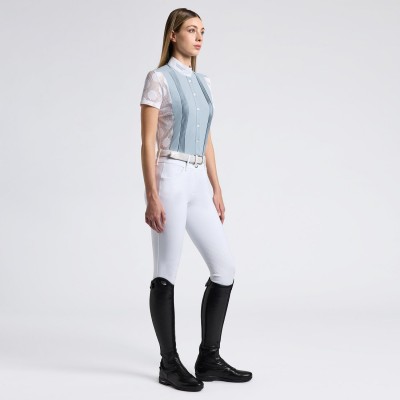 Camicia CAVALLERIA TOSCANA da Competizione da Donna in Jaquard e Jersey Tecnico e bottoni