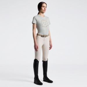 T-Shirt da Donna con ricamo floreale CAVALLERIA TOSCANA