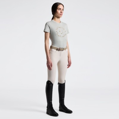 T-Shirt da Donna con ricamo floreale CAVALLERIA TOSCANA