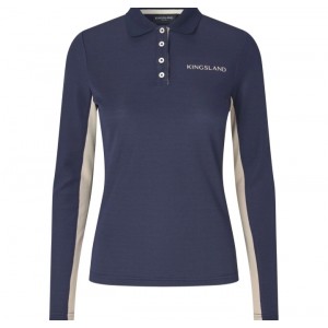 KLAMY LADIES LS POLO SHIRT KINGSLAND