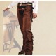 CHAP FRANGE WESTERN PELLE SCAMOSCIATA